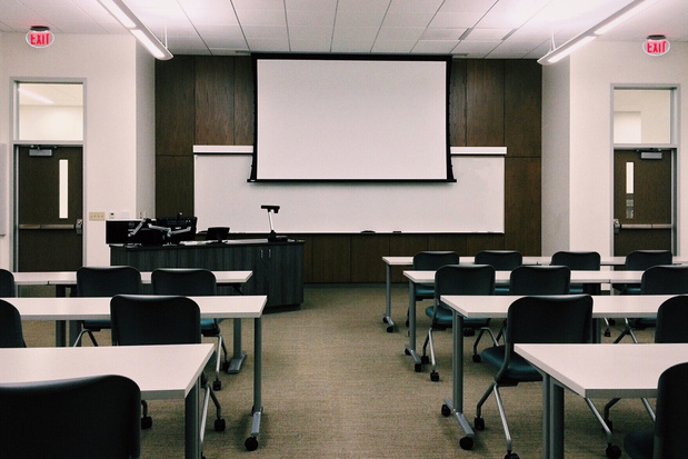 Empty Classroom with White Board